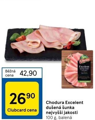 Dušená šunka nejvyšší jakosti Excelent Beskydské uzeniny Chodura