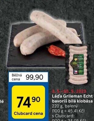 Klobásy Echt Bavoriš Láďa Grileman Kostelecké uzeniny