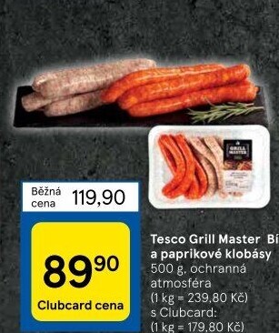 Klobásy Grill Master mix Tesco