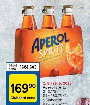 Míchaný nápoj Aperol Spritz