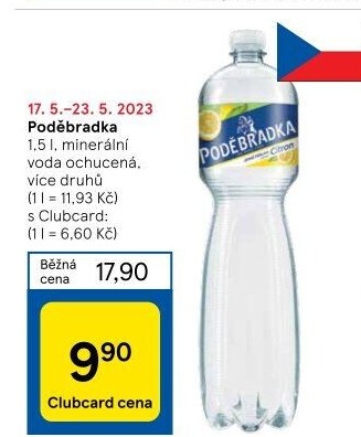 Ochucená voda Poděbradka