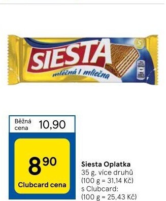 Oplatky Siesta