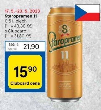 Pivo světlý ležák 11° Staropramen