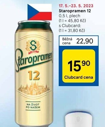 Pivo světlý ležák 12° Staropramen