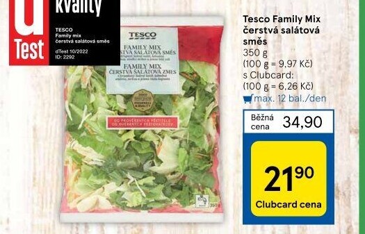 Salát Family mix Tesco
