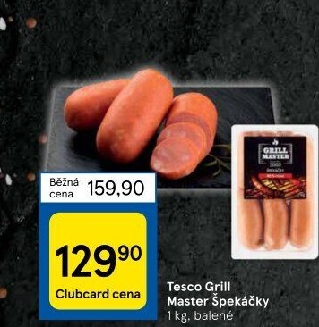 Špekáčky Grill Master Tesco