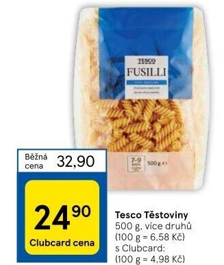 Těstoviny Tesco