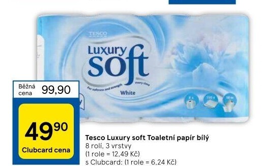 Toaletní papír 3vrstvý Luxury Tesco
