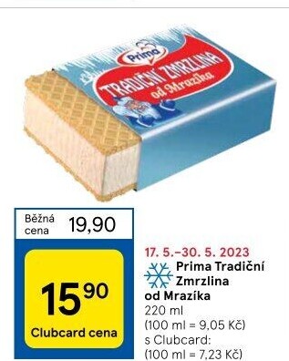 Tradiční zmrzlina od Mrazíka Prima