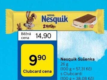 Tyčinka mléčná Nesquik Nestlé
