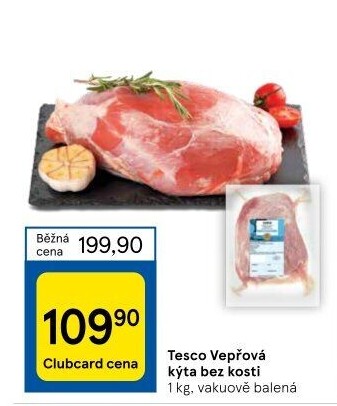 Vepřová kýta bez kosti Tesco