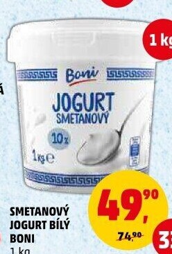 Bílý jogurt smetanový Boni