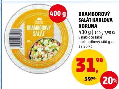 Bramborový salát Karlova Koruna
