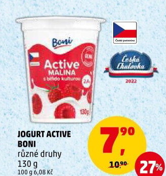Jogurt ochucený Active Boni