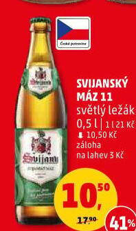 Pivo světlý ležák 11° Svijanský Máz Svijany