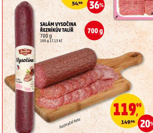 Salám Vysočina Řezníkův talíř