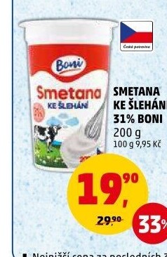 Smetana ke šlehání Boni 31%
