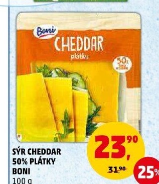 Sýr Cheddar 50% Boni