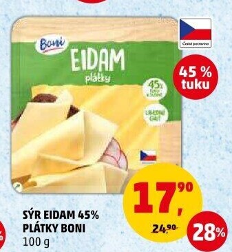 Sýr Eidam 45% Boni