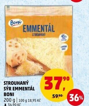 Sýr Ementál strouhaný Boni
