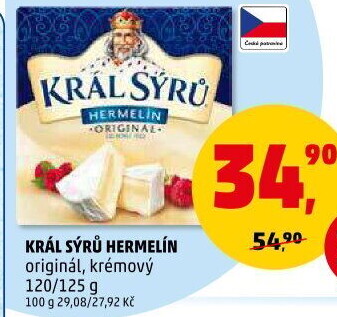 Sýr Hermelín Král sýrů