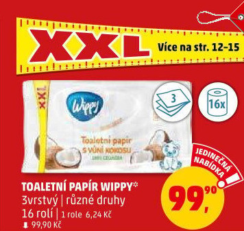 Toaletní papír 3vrstvý Wippy