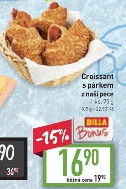 Croissant s párkem