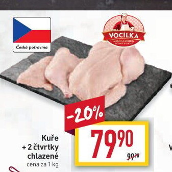 Kuře + 2 čtvrtky Vocílka