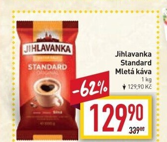 Mletá káva Standard Jihlavanka