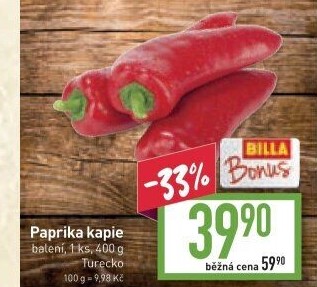 Paprika červená kapie