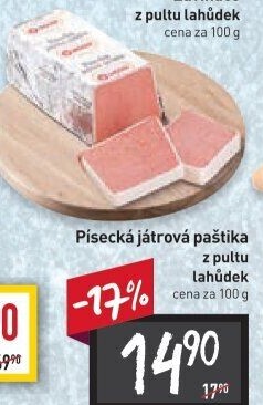 Paštika játrová písecká Maso uzeniny Písek