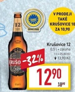 Pivo světlé Královský ležák 12° Krušovice