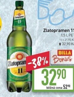 Pivo světlý ležák 11° Zlatopramen