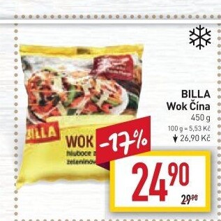 Zeleninová směs mražená Wok Čína Billa