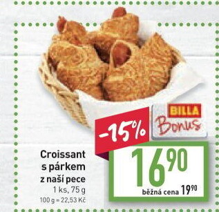 Croissant s párkem