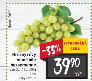 Hrozny bílé bezsemenné