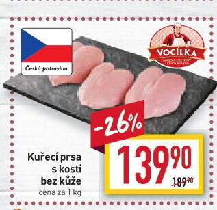 Kuřecí prsa s kostí Vocílka