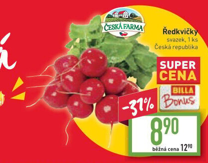 Ředkvičky svazek Česká farma