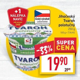 Tvaroh polotučný Jihočeský Madeta