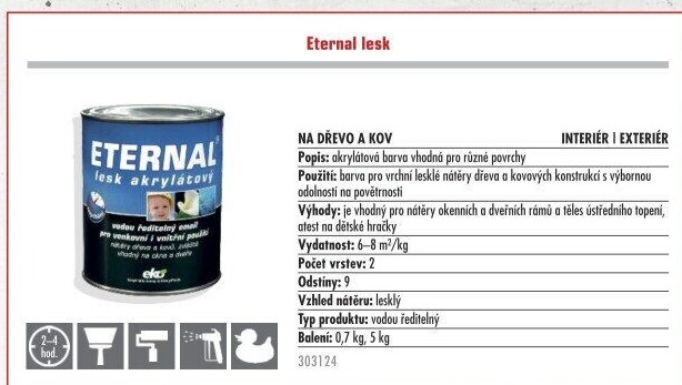 Akrylátová barva lesk Eternal