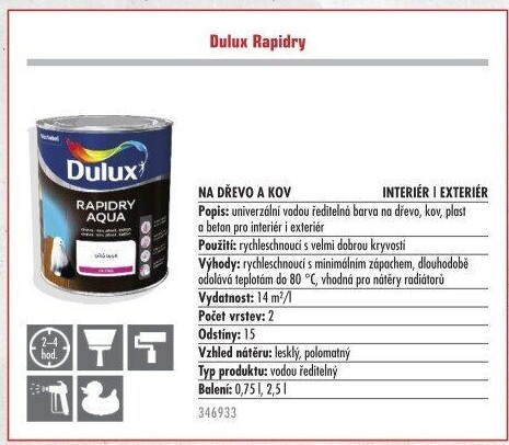 Barva Rapidry Aqua Dulux