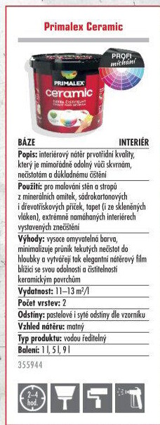Interiérová barva Primalex Ceramic