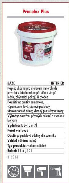 Interiérová barva Primalex Plus