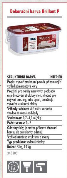 Interiérová dekorační barva Brillant HET