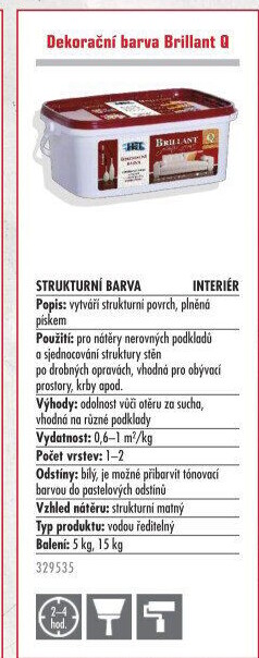 Interiérová dekorační barva Brillant HET