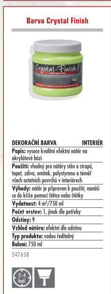 Kreativní barva Crystal finish Hornschuch AG