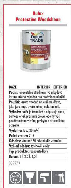 Lazura na dřevo Protective Woodsheen Dulux
