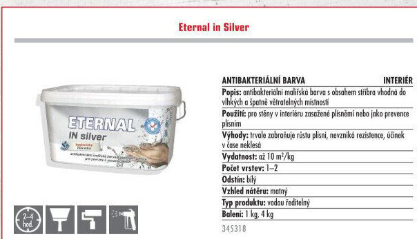 Malířská barva Eternal In silver