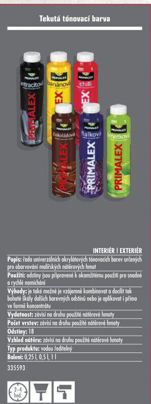Tónovací barvy Primalex