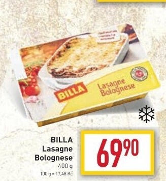 Lasagne mražené Billa
